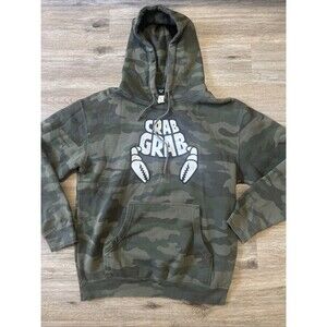 Crab Grab Camo Hoodie Size M